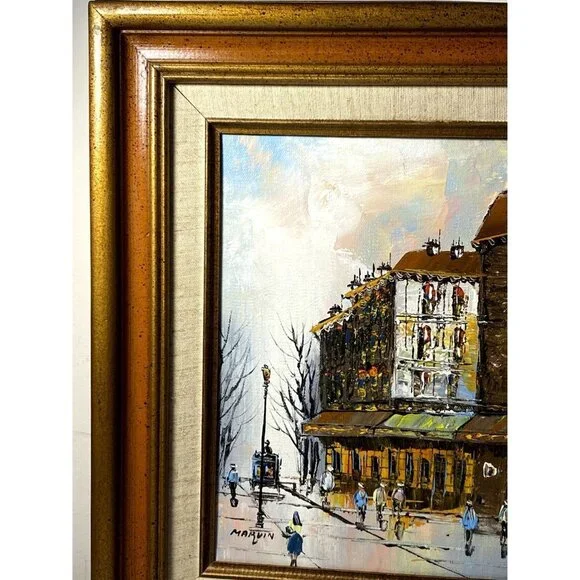French Impressionism Original Signed Marvin 8 X 10" Canvas Oil Painting